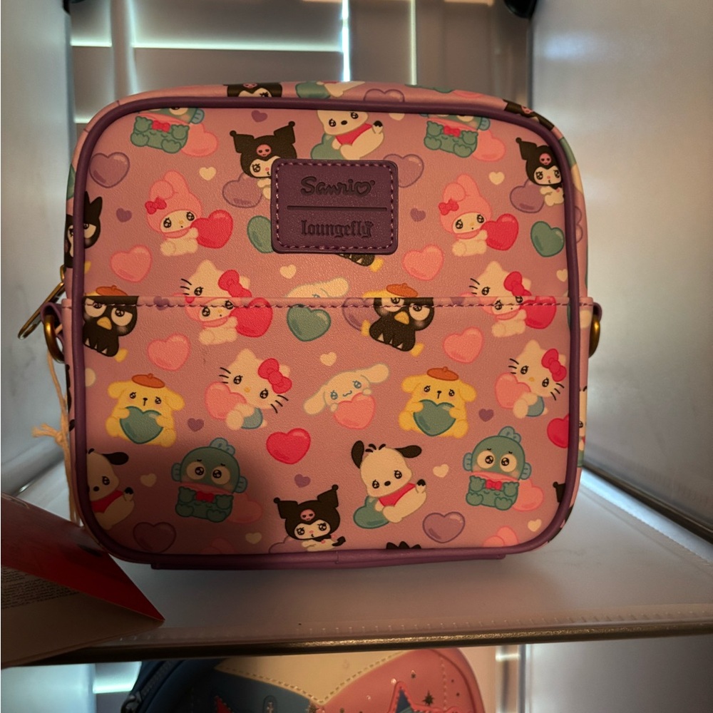 Loungefly Pink Small Pet Carrier with Cartoon Cat Design
